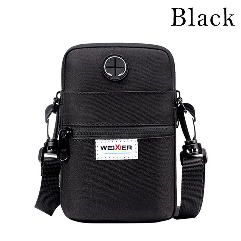 Mode Messenger Bag Telefoon Zak Crossbody Tas Voor Telefoon Schouder Handtas Multifunctionele Mannelijke Kleine Flap Kleine Tas: black