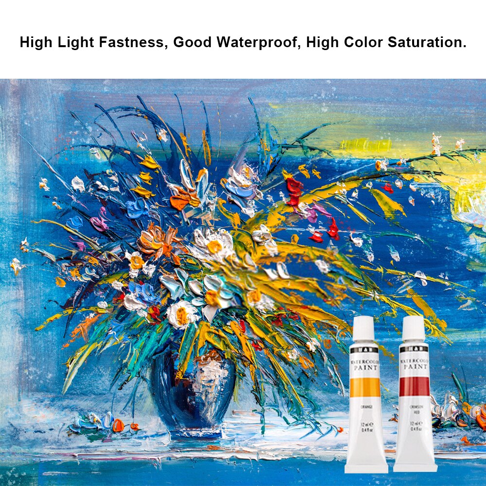 24 Colors Acrylic Paint Drawing Pigment Oil Painting Tube for Artists Beginners Students Drawing Painting Graffiti Art Supplies