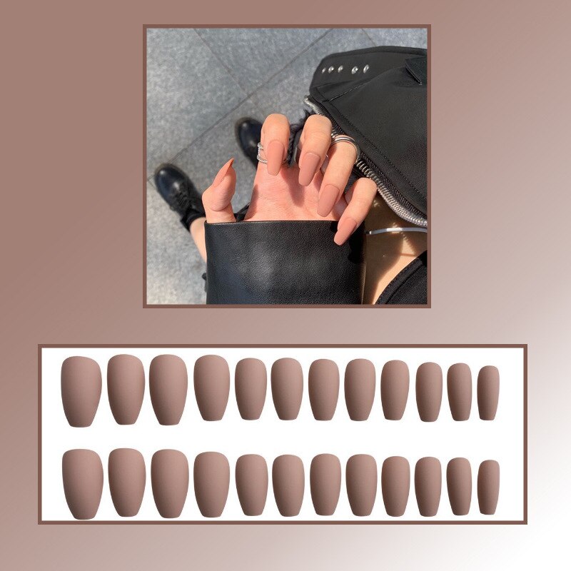 Tragen Nagel Europäischen und Amerikanischen Nagel Nagel Kurz matt und Langen Nagel Nagel Patch Einfarbig Trapez Nagel Produkt: JP798