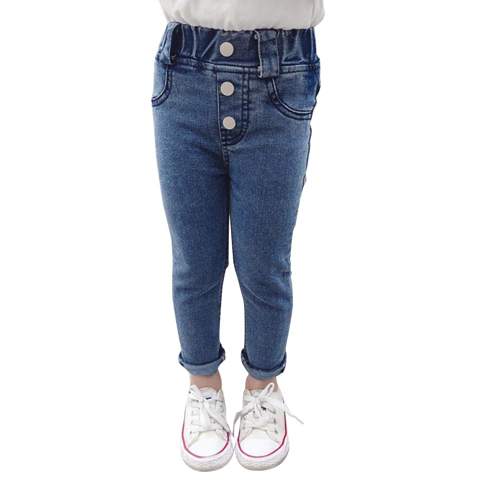Baby pige jeans forår efterår pige jeans afslappet stil jeans til børn piger solid baby piger tøj