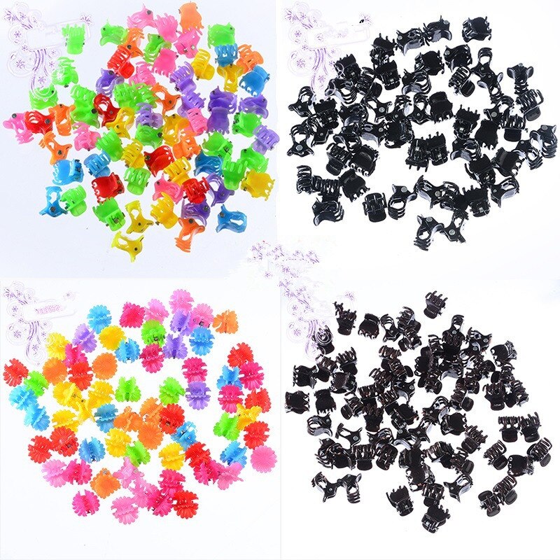 50 Stuks Kleine Plastic Hair Clips Claws Mini Klemmen Mode Meisjes Krab Haar Klauw Kinderen Haarspeld Haaraccessoires