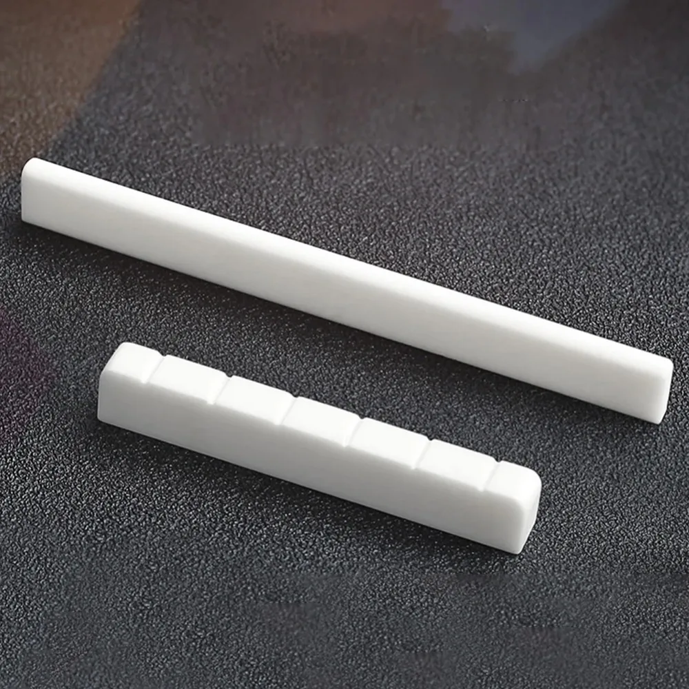 1 Pc 6 Snarige Bone Klassieke Gitaar Brug Zadel Of Moer Witte Bone Brug Vervangende Onderdelen Real Bone Gitaar moer Zadel