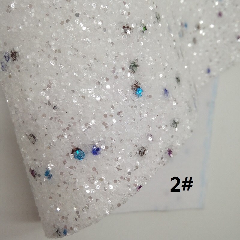 Vitt glittertyg, sammetstyglakan, nättygslakan för blommor för rosett  a4 21 x 29cm blinkande ming  xm856: 2
