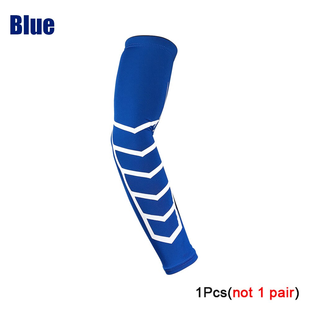 1Pcs Arm Hülse-Sport Kompression Ärmeln für Baseball,Basketball, Fußball, Radfahren, golf-Ellenbogen Brace für Arthritis,UV Schutz: Blue / XL