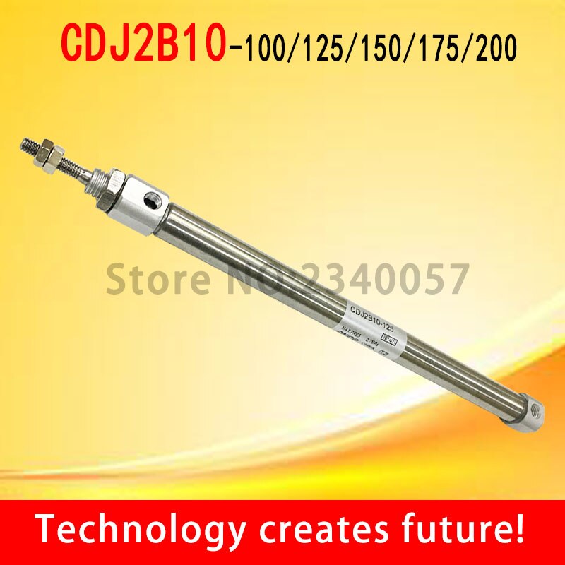 Miniature stainless steel mini cylinder double pneumatic cylinder CDJ2B10-100/125/150/175/200-B 10mm Bore