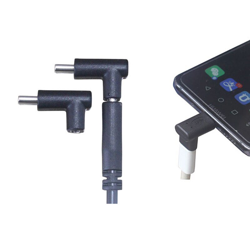 USB-C Elbow Adapter Female to Male Type-C Cable angled Adapter USB-C Plug Connector: number-2