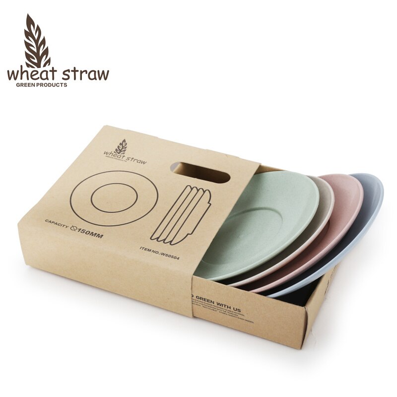 Wheat Straw Plate Snack Plate Round Dish Snacks Melon Seeds Plate Dessert Decoration Dish Dinnerware