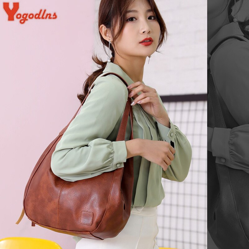 Yogodlns Vintage Vrouwen Handtas Ontwerpers Luxe Handtassen Vrouwen Schouder Tote Vrouwelijke Top-Handvat Tassen Mode