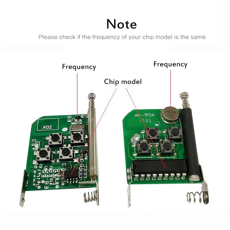 Universal 433MHZ Remote Control 433MHZ Frequency 4 Channels Garage Door Openers Duplicator Cloning Code Car Key Copy Controllers