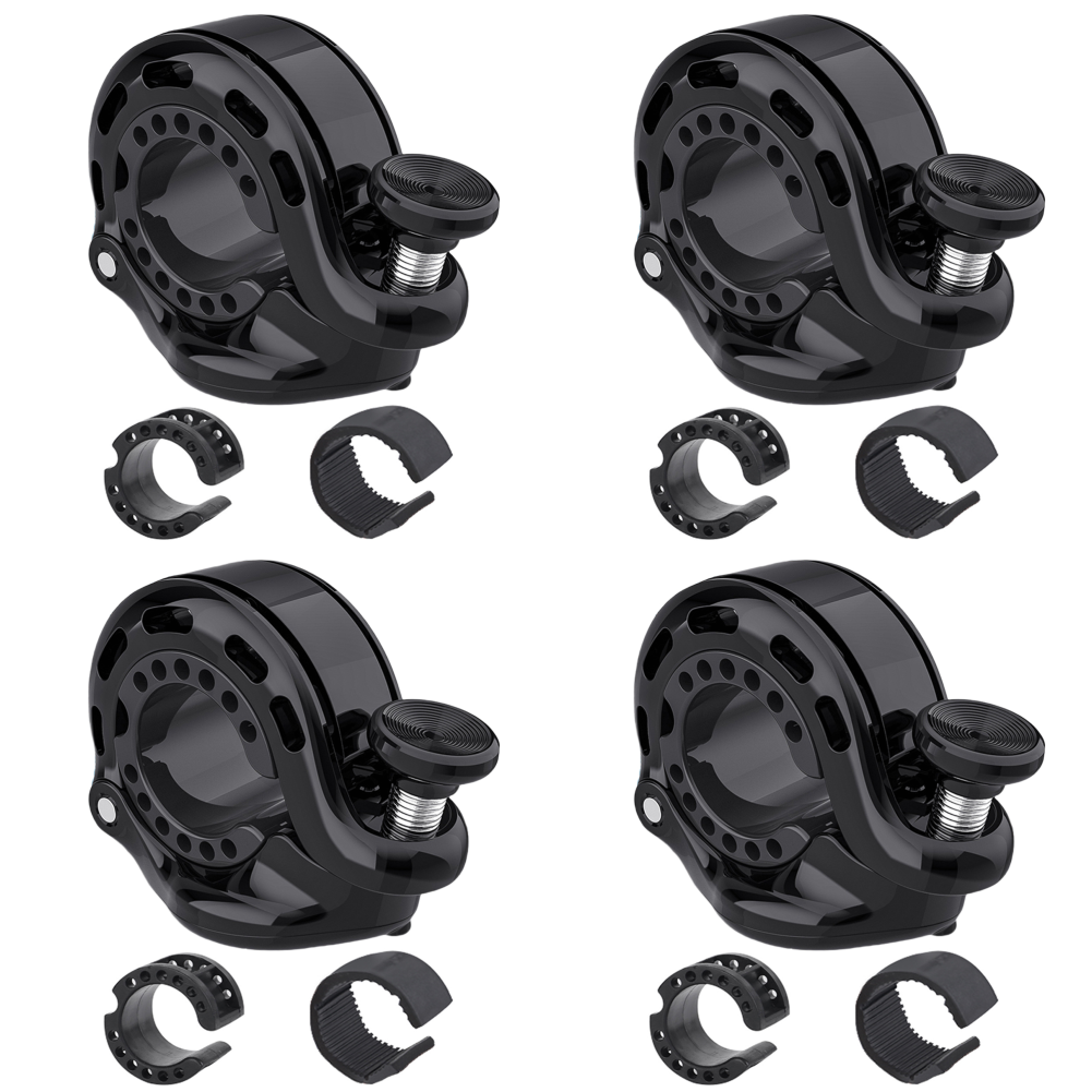 5-1 Juego de timbre de bicicleta para Apple AirTag aleación de aluminio MTB bocina de ciclismo antirrobo timbre de manillar de bicicleta para bicicleta de carretera Ebike MTB: Borgoña