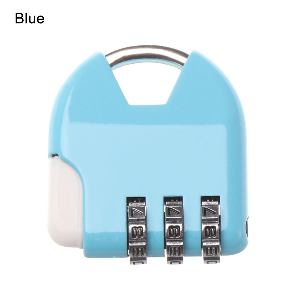 Wachtwoord Lock 3 Dial Digit Nummer Code Wachtwoord Combinatie Hangslot Veiligheid Reizen Veilig Slot voor Hangslot Bagage Lock van Gym: Blue