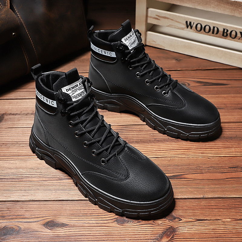 Bottes montantes de Style britannique pour homme, bottes courtes de travail résistantes à l'usure, bottes de désert, d'hiver