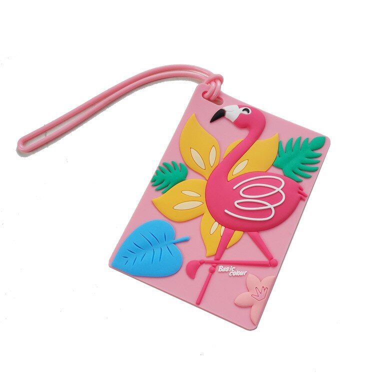 Cartoon Animal Travel Accessoires Flamingo Bagagelabel Siliconen Koffer ID Adres Holder Bagage Boarding Tag Label