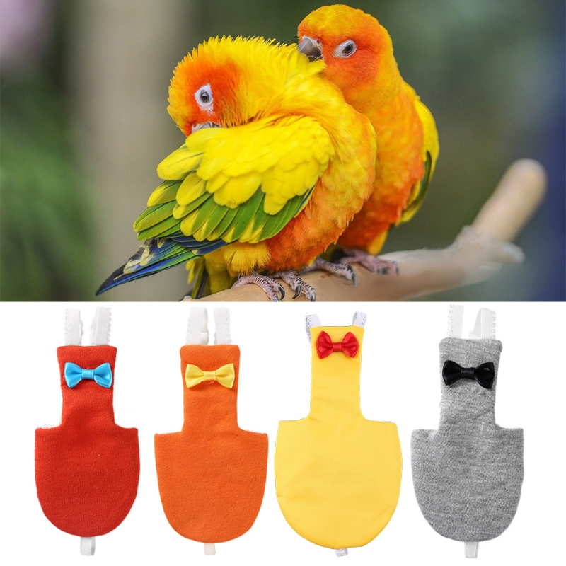 Bird Parrot Diaper Flight Suit Nappy Clothes for Green Cheek Conure Parakeet Cockatiels Pigeons Small Medium Large Birds