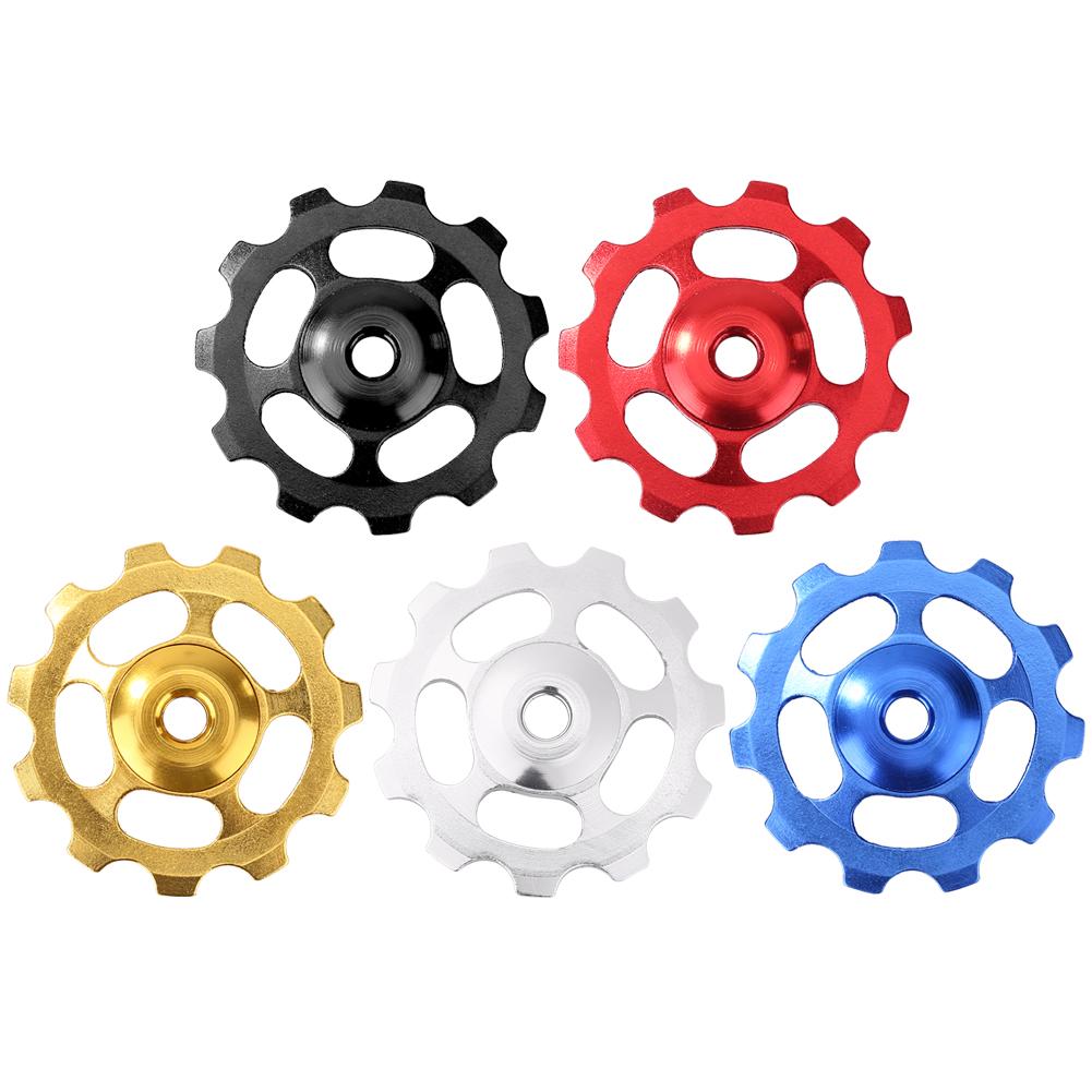 11T Bicycle Rear Derailleur Jockey Wheel Ceramic Bearing Aluminum Alloy MTB Mountain Bike Guide Roller Black Red Gold Silver