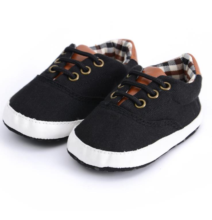 Emmababy nyfödd bebis pojkar flickor spjälsäng canvas skor småbarn barn promenad sneakers 0 ~ 18m: B / 7-12 månader