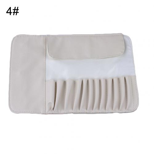 12/18/24pcs Makeup Brushes Set Cosmetics Brushes Bag Pouch Portable Handbag Bag Travel Pouch Make Up Brush Bags: White 12 Slots