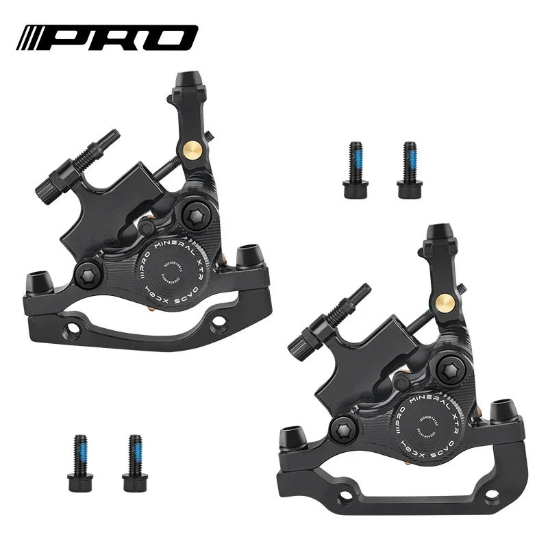 IIIPRO XC04 étrier de frein à disque de VTT à double Piston IS/PM hydraulique vtt ligne de vélo tirant le frein à disque: WHITE