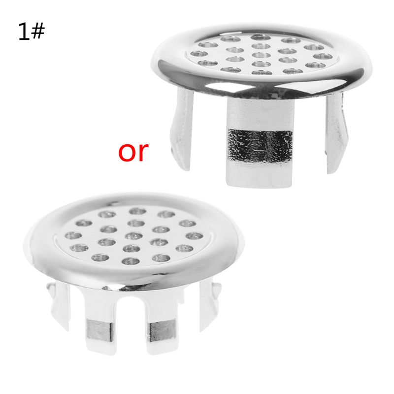 Bathroom Basin Sink Overflow Ring Six-foot Round Insert Chrome Hole Cover Cap: 1