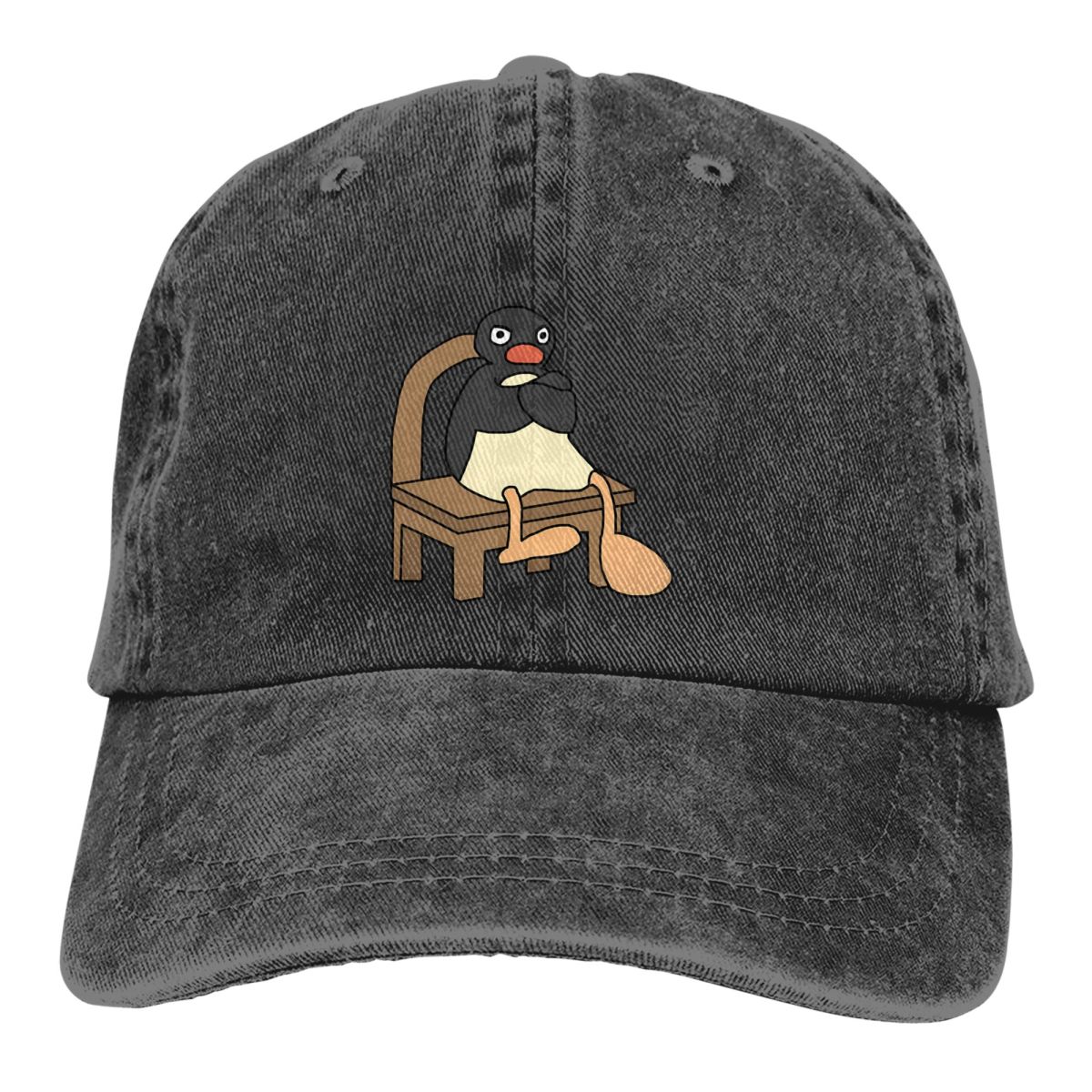 Pure Color Dad Hats Angry Pingu Women's Hat Sun Visor Baseball Caps Noot Pingu Pinga Penguin TV Peaked Cap: black