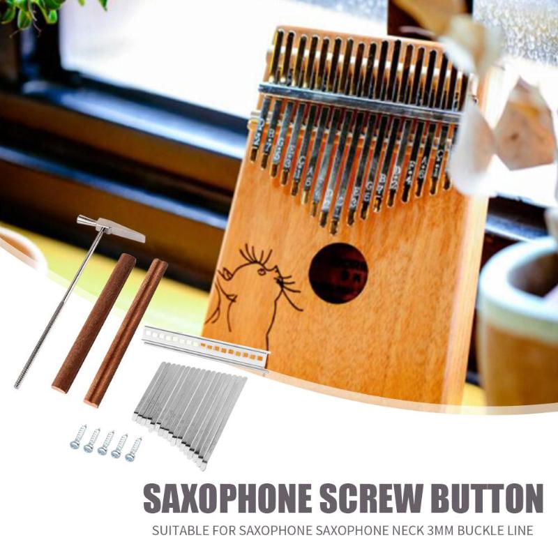 17 Keys Kalimba DIY Keys+Bridge+Tuning Hammer Kit Thumb Piano Accessories