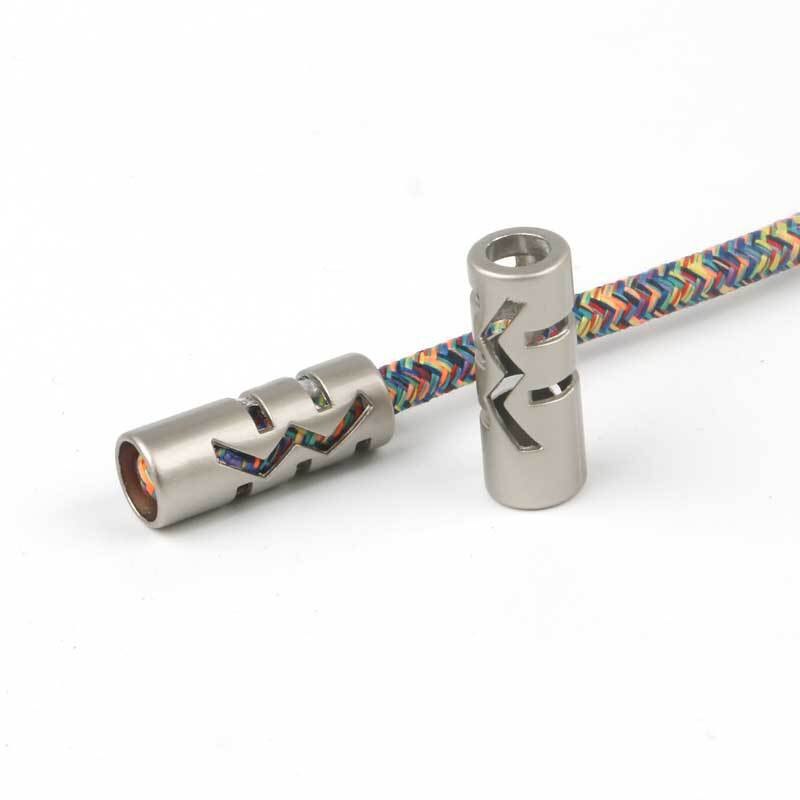 Hohl Zylinder Metall Schnur Ende Seil Enden Deckel sperren Umschalten Stopper Clip Für Kleidung Tasche Sportbekleidung Schnürsenkel Seil Teile Zubehör