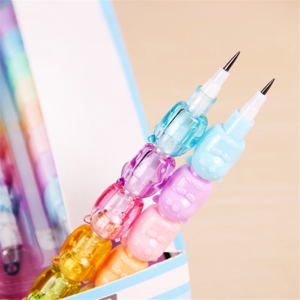 2pcs Cute Cartoon Non-sharpening Pencils HB Lead Sketch Drawing Pencils Students Writing Pens School Stationery Pencil for Kids