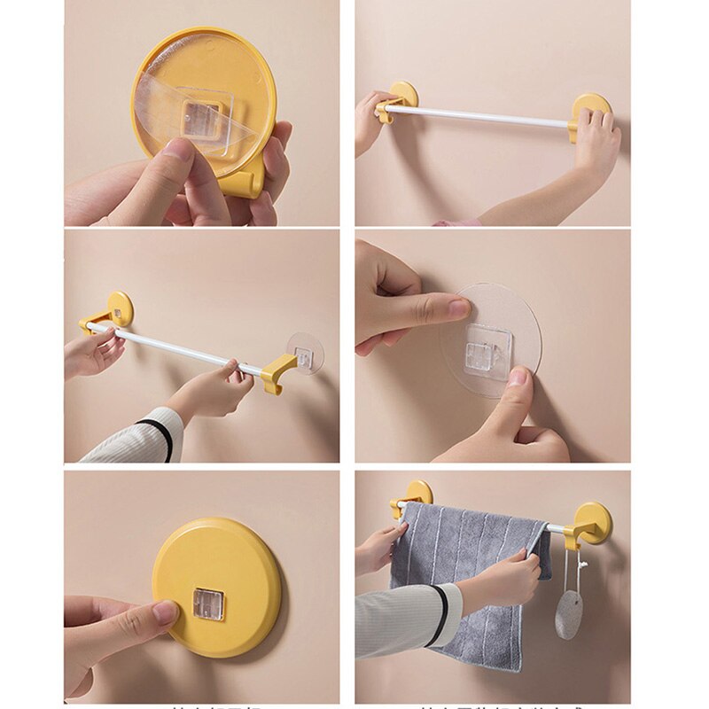 Handdoekrek voor in de badkamer, hangende houder, handdoekhouder voor aan de muur, badkamer keukenkast, plankrek, opbergplank voor diverse spullen