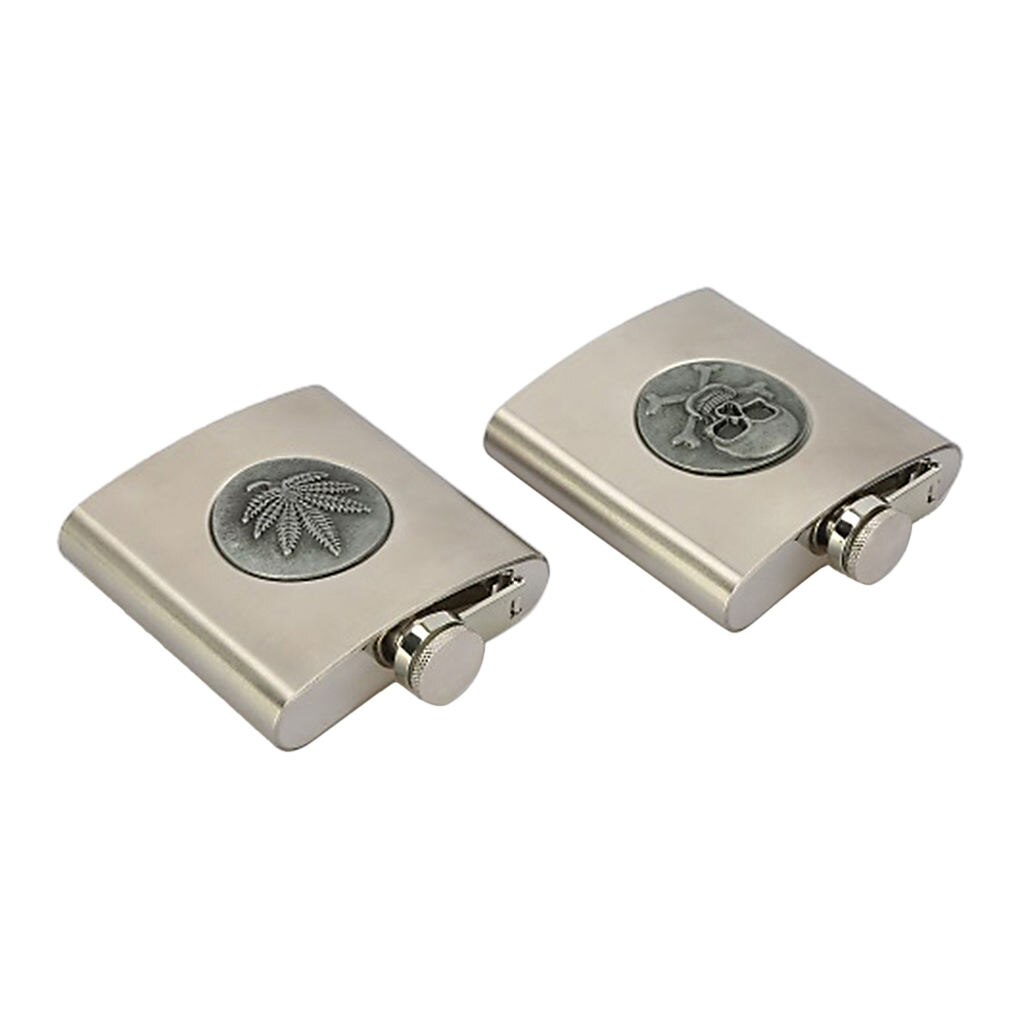 6Oz Men Hip Flask Stainless Steel Flask Pocket Drinking Flask for Storing Alcohol Liquor