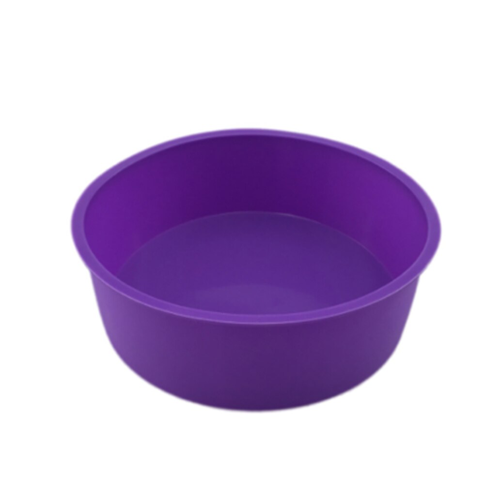 4/6/8 Inch Silicone Ronde Cake Pan Non-stick Bakvorm Bakvormen Lade USJ99: Purple 6 Inch