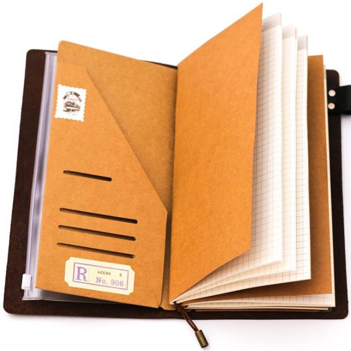 Organizador de sobres de Papel Kraft para viajeros, 1 unidad, recargas para diarios, tarjetas de planificación, tarjetas de pasaporte, bolsas para documentos