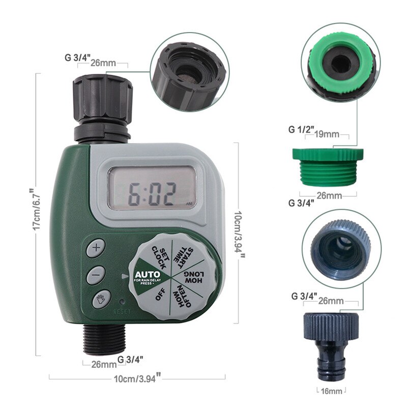 Minuterie d'arrosage électronique intelligente pour jardin, contrôleur d'irrigation Programmable et automatique, système étanche