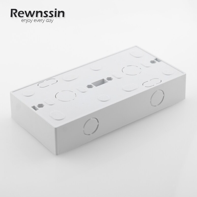Double Wall Switch And Socket External Installation Box 172mm*86mm*33mm Accessories Junction Box White Plastic Material