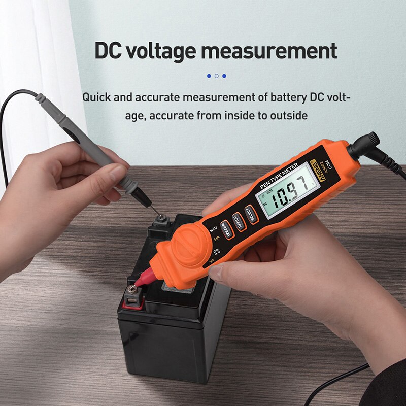 A3002 Digital Multimeter Pen Amp Clamp Type 4000 Counts with Non /DC Resistance Diode Continuity Tester
