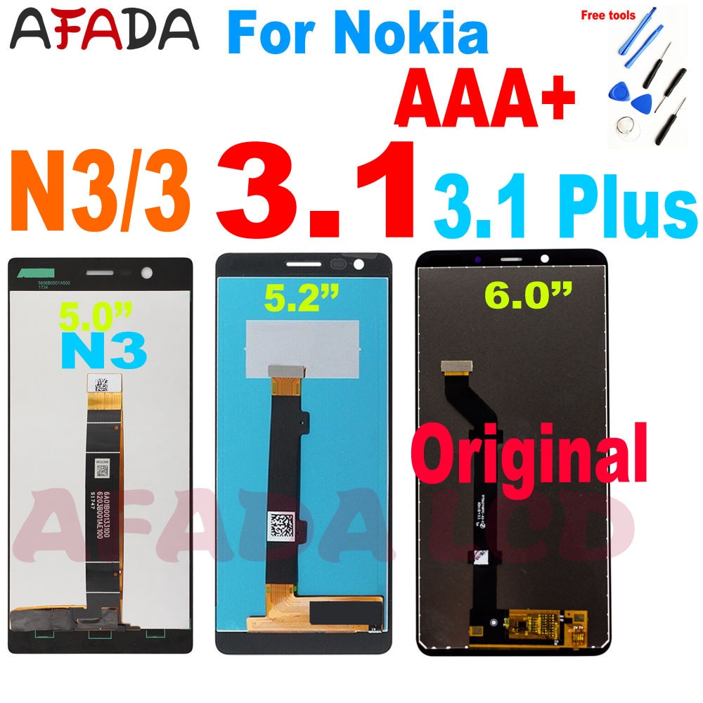 Pantalla LCD táctil para Nokia 3, N3, TA-1020, TA-1028, 1032 ", para Nokia 5,0, TA-3,1, TA-1117, 1113 Plus, TA-3,1, TA-1118