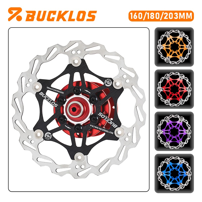 BUCKLOS Bike Floating Rotors 160mm 180mm 203mm Bicycle Hydraulic Disc Brake Rotor Road Mountain Bike Brake Disc Bicycle Brake