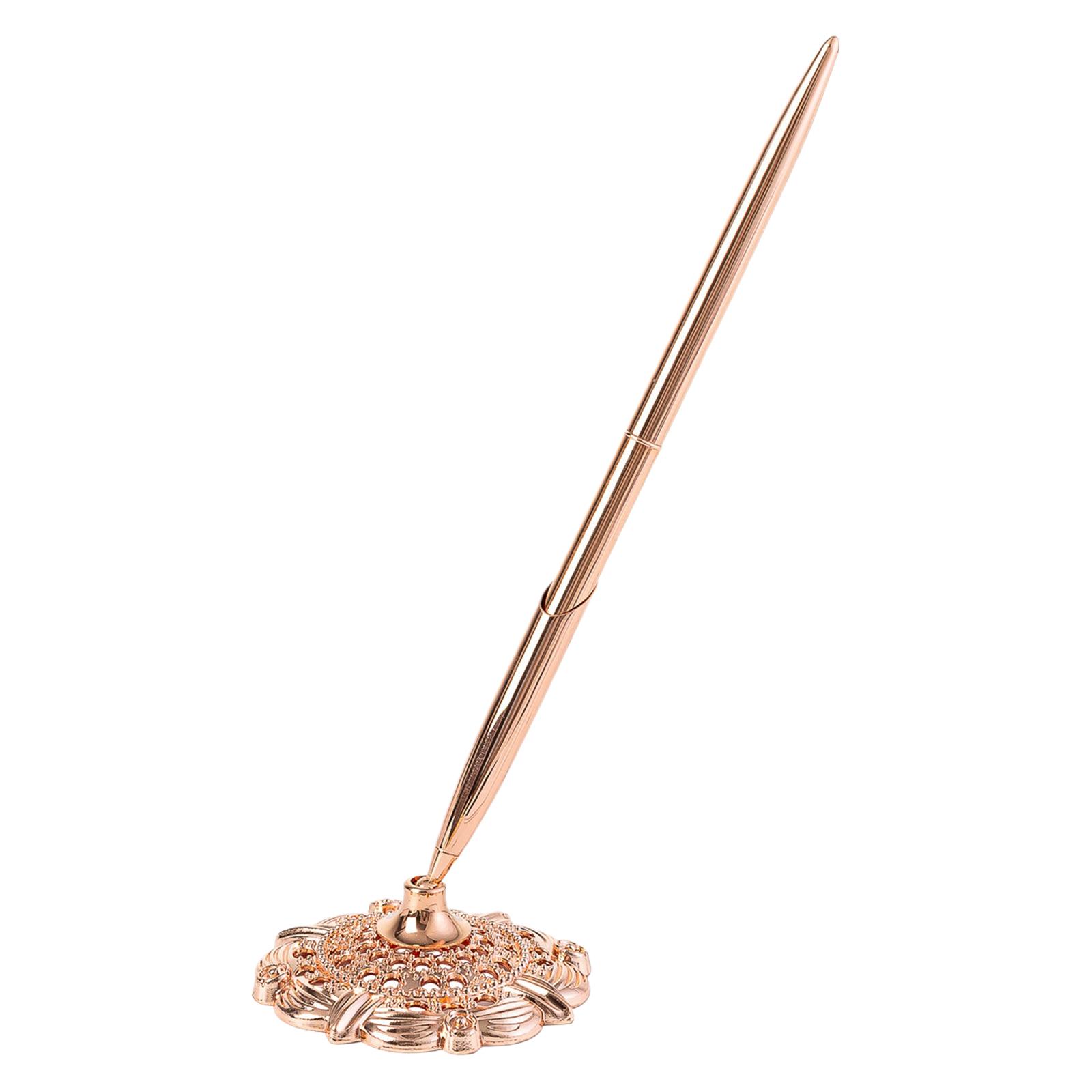 Trouwpen, lichtgewicht met metalen pennenhouder, luxe balpen voor op het bureau, voor zakelijk gebruik, thuis, op kantoor, voor feestjes en evenementen.: Wit