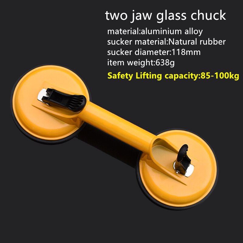 50-145kg glas sugekop aluminiumslegering gummi sugekop super suge glas fliser gulv bæreværktøj løfteholder sugere