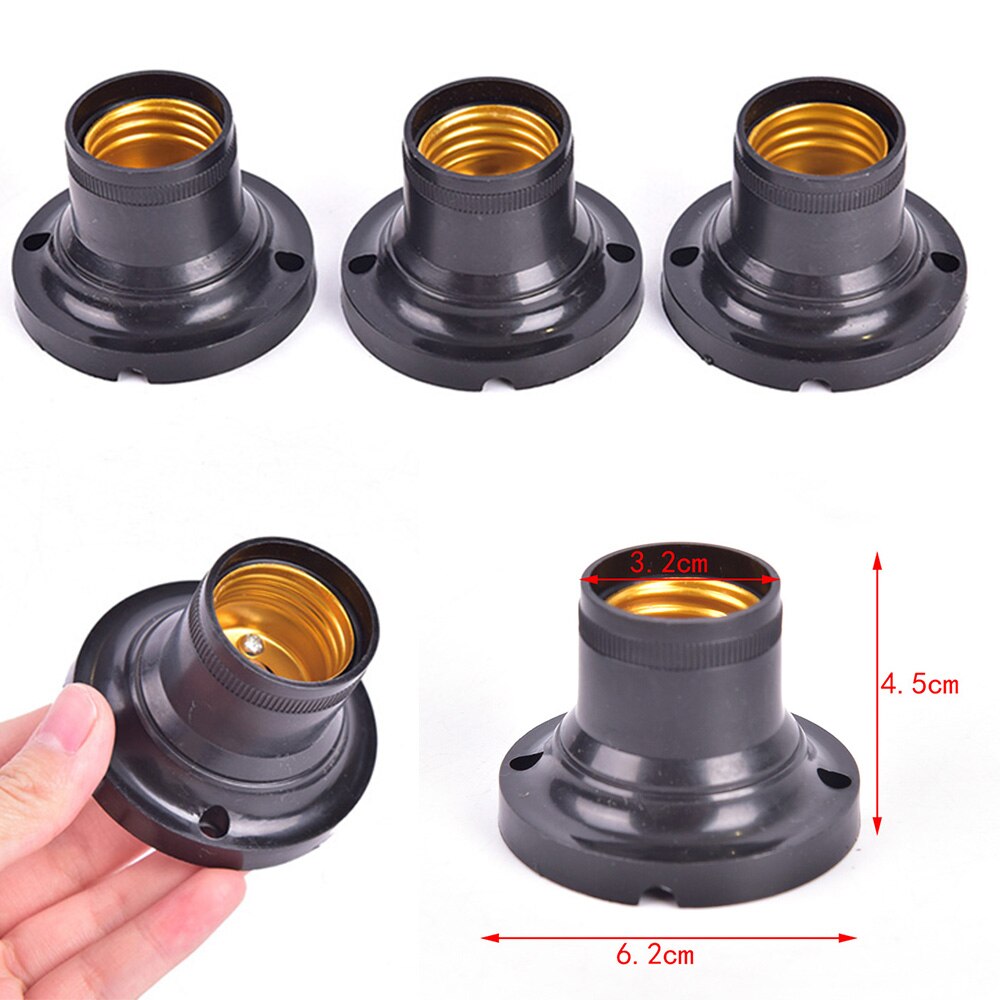 ! 10Pcs E27 60W Light Base Houder Socket Led Lamp Lamp Adapter Fitting Converter Stand Wit Vlamvertragende Voor home Office