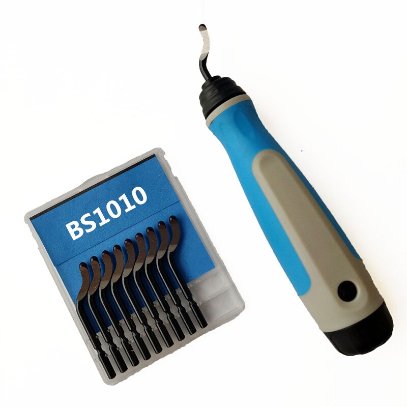 NG1000 BS1010 Trimming Burr Handle DIY Scraper Edge Cutter Remover Hand 10pcs Blades Deburring Tool Set Portable