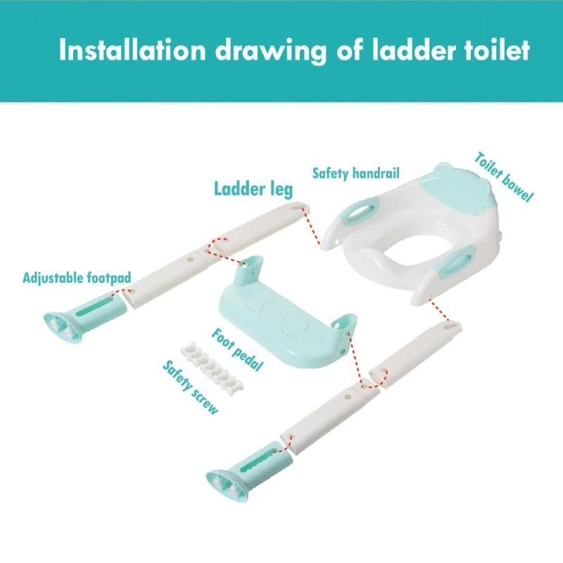 Folding Baby Potty Infant Kids Toilet Training Seat with Adjustable Ladder Portable Urinal Potty Training Seats for Children