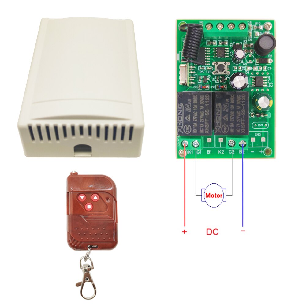 Universal Motor Wireless Remote Control Switch Motor Controller Forward And Reverse DC 12V-48V For Motor/Linear Actuator