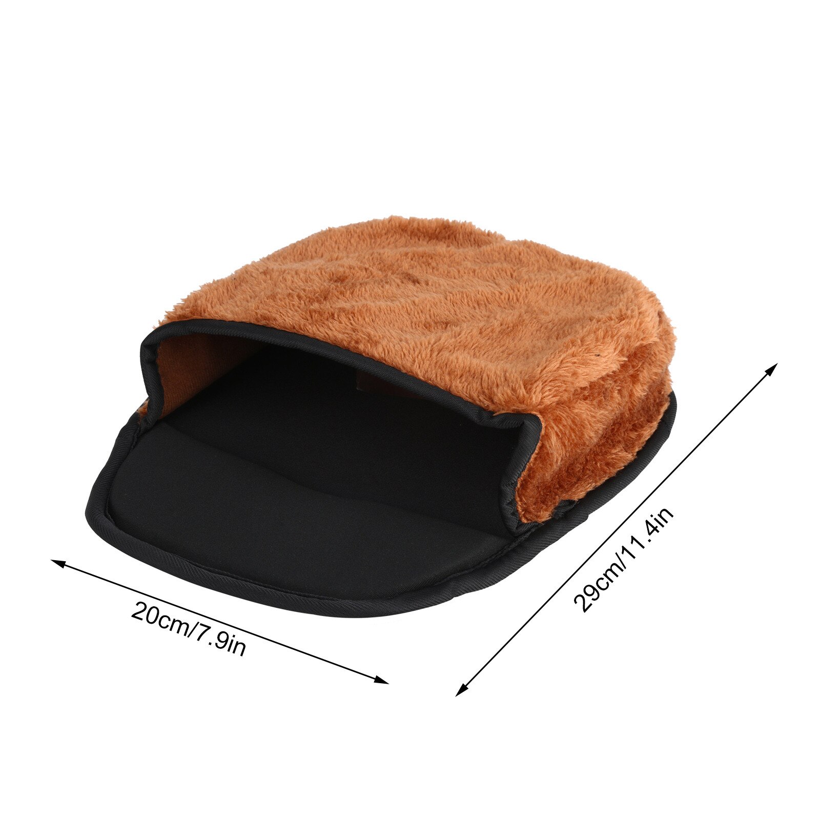 Alfombrilla de ratón calefactable con USB, calentador de manos con muñequera, cálida, marrón para invierno, para jugadores, teclado, PC y portátil