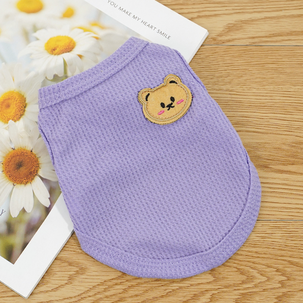 Roupas de gato waffle urso pet colete verão teddy chihuahua pequeno cão duas pernas roupas gato filhote de cachorro roupas traje para animais de estimação: XXL / Verde