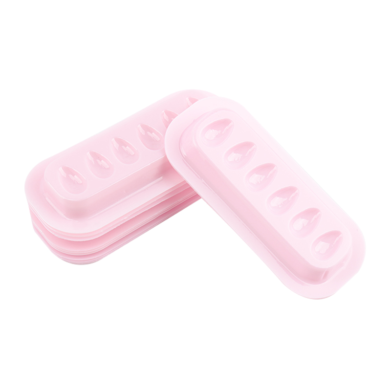 100 pièces porte-colle à cils Palette Extension de cils support adhésif tampons bande en forme de joint en plastique Palette cils artiste accessoires: Black
