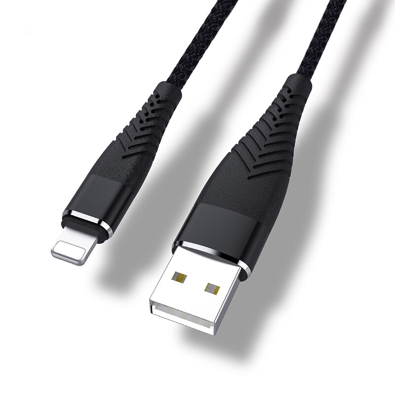 20cm 1m 2m 3m Data USB Charger Cable For iPhone X Xs Max XR 6 s 6s 7 8 Plus 5 5s SE iPad iOS Fast Charging Origin Long Wire Cord: Black / 2m