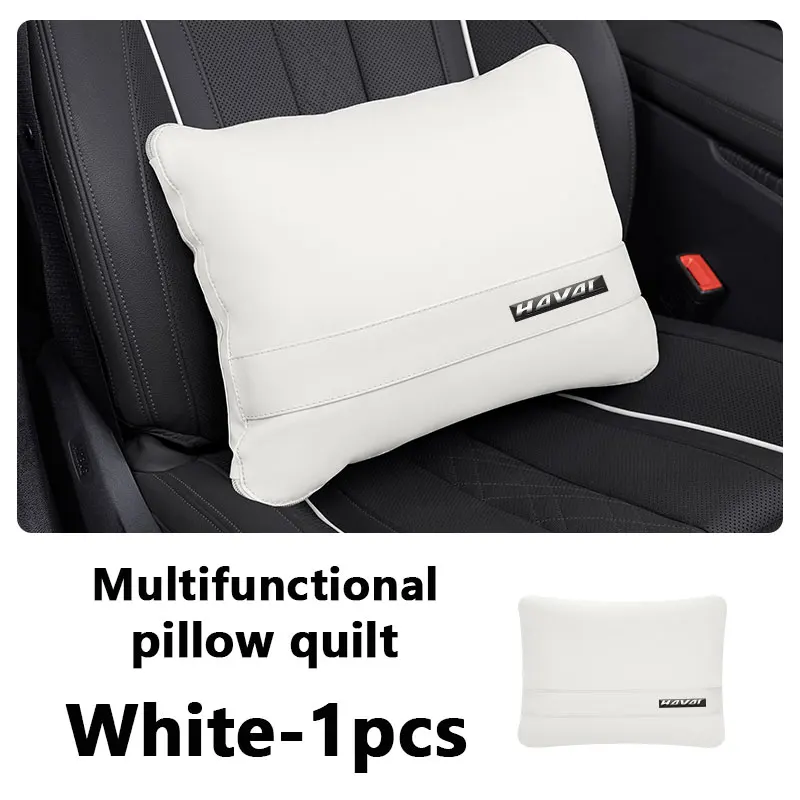 Manta multifuncional para coche, colcha, almohada, cojín de cintura, accesorios de decoración Interior, colcha de aire acondicionado para coche Haval: Blanco