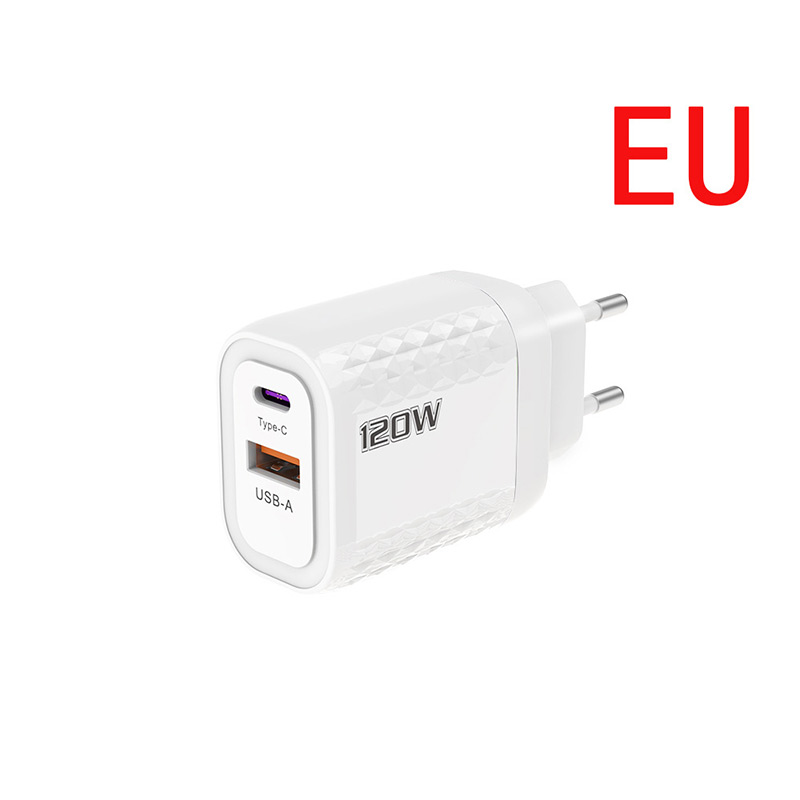 120W Charger Fast Quick Charging PD QC 3.0 USB Type C Charger Fast Charging EU/US/UK Plug Adapter For iphone 15 Samusng S23: green