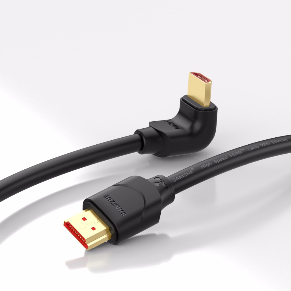 SAMZHE 4K HDMI 2,0 Kabel 90/270 Grad Winkel HDMI zu HDMI Kabel 2K * 4K 1M 1,5 M 2M 3M 5M 1080P 3D für TV PC Projektor PS3 PS4