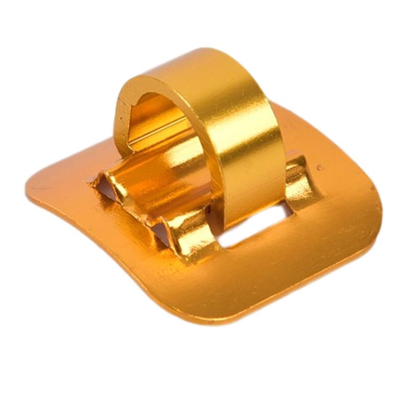 Abrazadera fija de marco de conversión de guía para bicicleta, asiento de tubo de bicicleta, Clip de aluminio, Cable de freno, hebilla en forma de tubo de aceite: GOLD